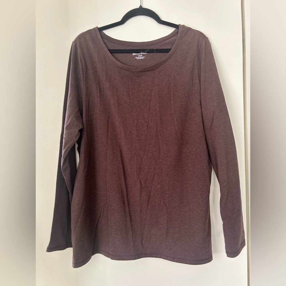 😍Lane Bryant Red Fitted Long Sleeve T-Shirt 😍